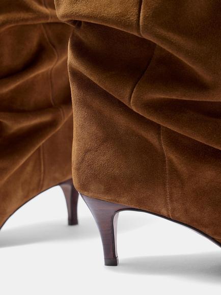 Mint Velvet Laura Suede Ankle Boots - view 2, Brown Tan