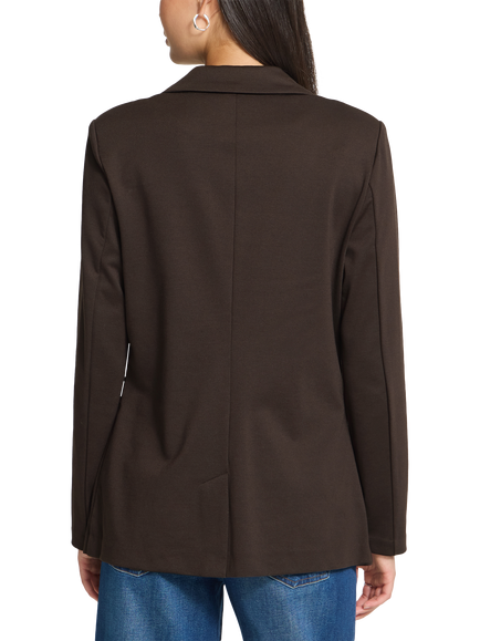 ICHI Ihkate Single-Button Blazer, Chocolate Torte - view 2, Chocolate Torte