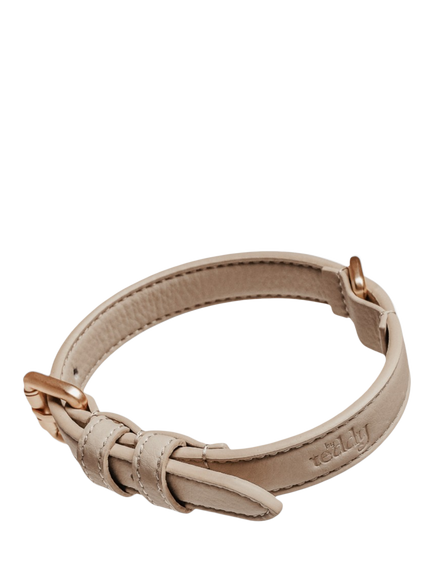 By Teddy Studio Collar, Hazelnut, Light Brown