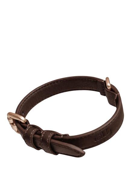 By Teddy Studio Collar, Chocolate, Chocolate
