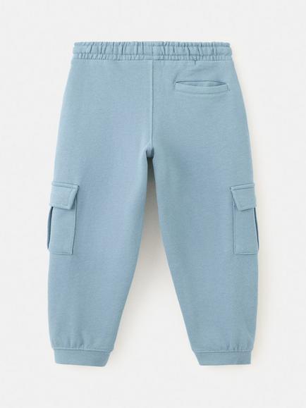 Mango Kids' Mid Rise Cargo Jogger Trousers, Blue - view 2, Blue