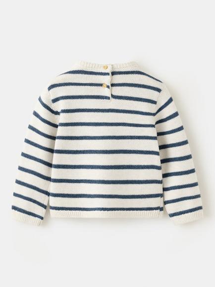 Mango Baby Knit Crewneck Sweater, Sand - view 2, Sand