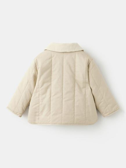 Mango Baby Quilted Insulated Jacket, Beige - view 2, Beige
