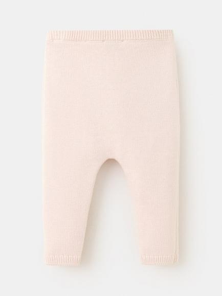 Mango Baby Heirloom Knit Infant Leggings, Light Pink - view 2, Light Pink