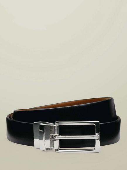 Charles Tyrwhitt Leather Belt, Black, Black