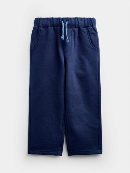 JoJo Maman Bébé Kids' Straight Leg Joggers, Navy Blue - view 2, Navy Blue