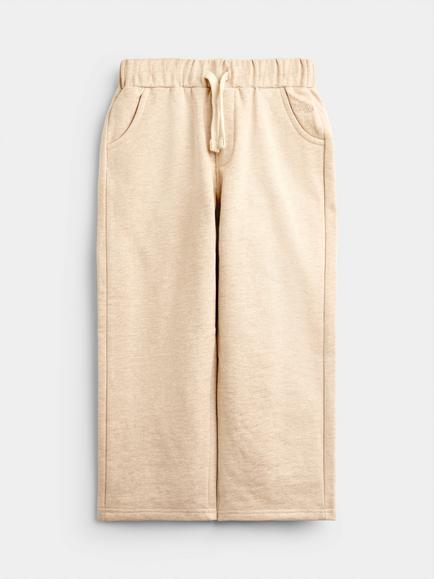 JoJo Maman Bébé Kids' Straight Joggers, Pack of 3, Natural - view 2, Natural