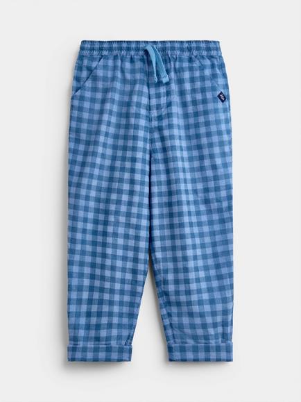 JoJo Maman Bébé Kids' Relaxed Pull On Trousers, Mid Blue, Mid Blue