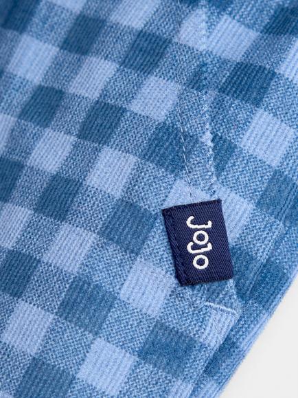 JoJo Maman Bébé Kids' Relaxed Pull On Trousers, Mid Blue - view 2, Mid Blue