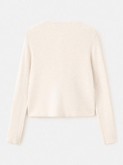 Mango Kids' Soft Knit Cardigan, Beige - view 2, Beige