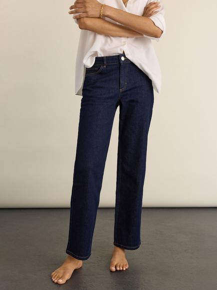 Baukjen Kim Straight Leg Jeans, Dark Blue, Dark Blue
