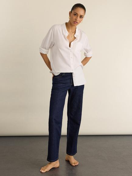 Baukjen Kim Straight Leg Jeans, Dark Blue - view 2, Dark Blue