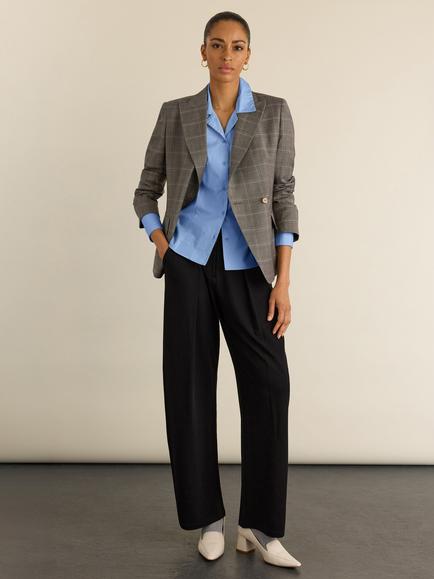 Baukjen Dina Barrel Loose Trousers, containing LENZING™ ECOVERO™ Viscose, Black, Black