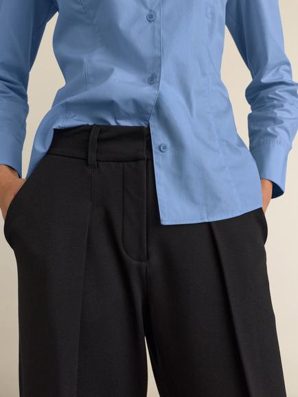 Baukjen Dina Barrel Loose Trousers, containing LENZING™ ECOVERO™ Viscose, Black - view 2, Black
