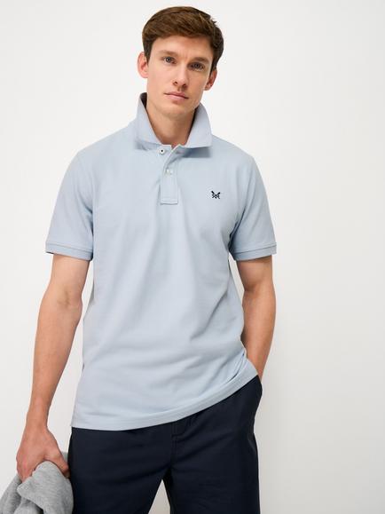 Crew Clothing Cotton Polo Shirt, Cornflower Blue