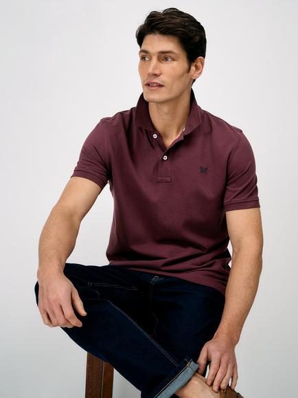 Crew Clothing Cotton Polo Shirt, Dark Red