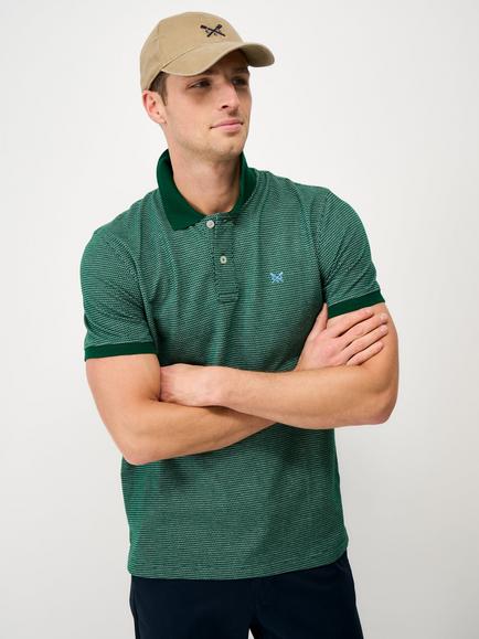 Crew Clothing Eatesbrook Cotton Polo Shirt, Bottle Green, Bottle Green