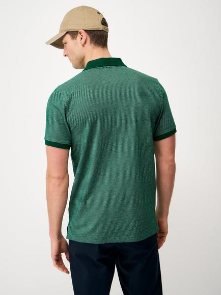 Crew Clothing Eatesbrook Cotton Polo Shirt, Bottle Green - view 2, Bottle Green