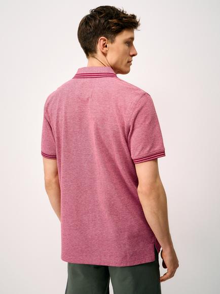 Crew Clothing Oxford Cotton Piqué Polo Shirt, Red - view 2, Red