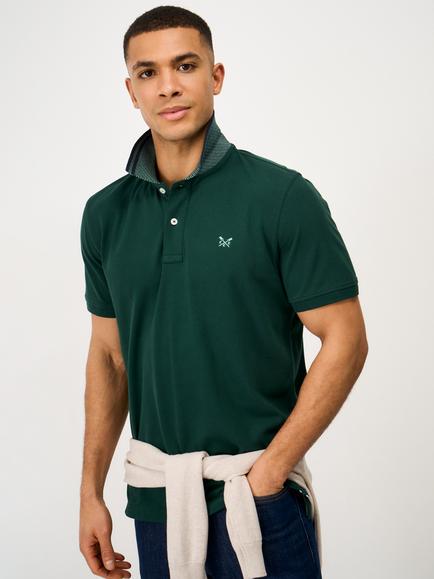 Crew Clothing Cotton Polo Shirt, Mid Green, Mid Green