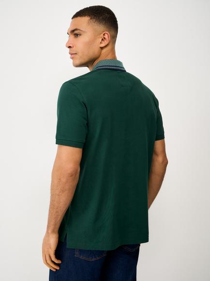 Crew Clothing Cotton Polo Shirt, Mid Green - view 2, Mid Green