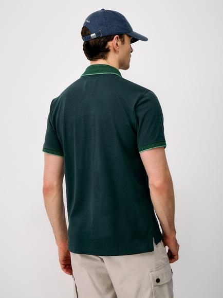 Crew Clothing Cotton Polo Shirt - view 2, Dark Green