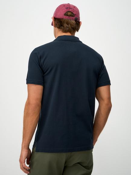 Crew Clothing Cotton Regular Fit Short Sleeve Polo Shirt, Navy Blue - view 2, Navy Blue