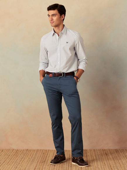 Crew Clothing Poplin Tattersall Check Classic Fit Shirt, Multi Blue