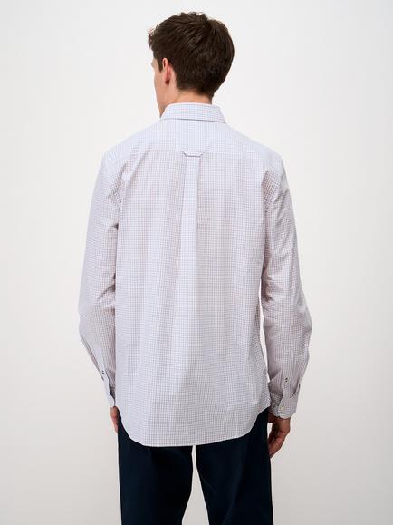 Crew Clothing Poplin Tattersall Check Classic Fit Shirt - view 2, Multi Pink