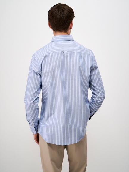 Crew Clothing Timsley Slim Fit Oxford Shirt, Multi Blue - view 2, Multi Blue