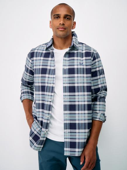 Crew Clothing Oxford Rupert Classic Fit Check Shirt, Mid Red, Mid Red