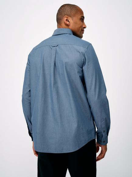 Crew Clothing Plain Chambray Classic Fit Denim Shirt, Denim Blue - view 2, Denim Blue
