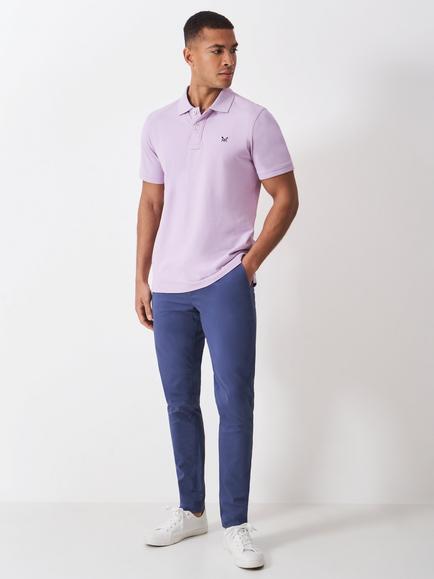 Crew Clothing Heritage Stretch Cotton Slim Fit Chinos, Mid Blue, Mid Blue