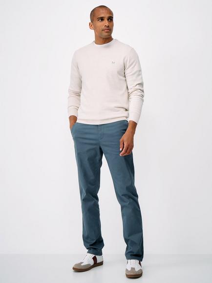 Crew Clothing Cotton Rich Chinos, Airforce Blue - view 2, Airforce Blue