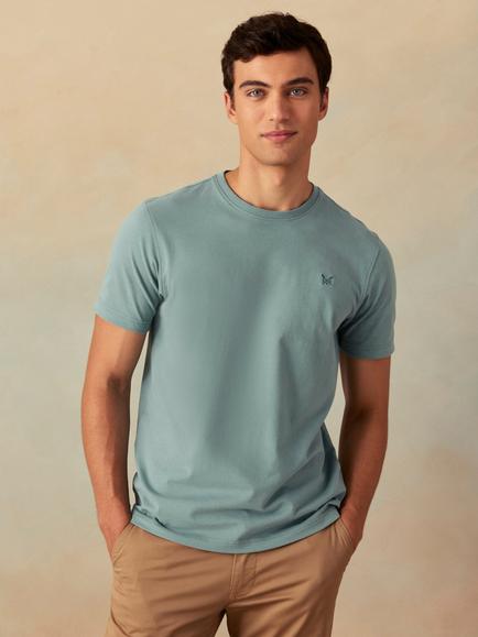 Crew Clothing Crew Neck Classic T-Shirt, Teal Blue, Teal Blue
