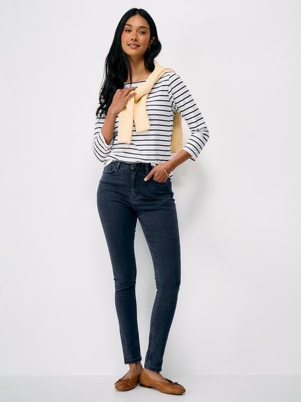 Crew Clothing Super Stretch Five Pocket Jeans, Airforce Blue, Airforce Blue