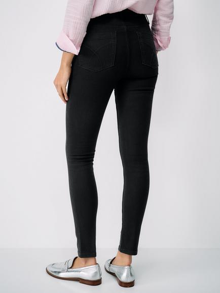 Crew Clothing Super Stretch Five Pocket Jeans, Black - view 2, Black