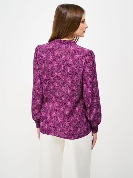 Crew Clothing Beatrice Floral Print Blouse, Burgundy Red - view 2, Burgundy Red