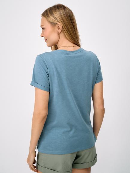 Crew Clothing Cotton Short Sleeve T-Shirt, Airforce Blue - view 2, Airforce Blue