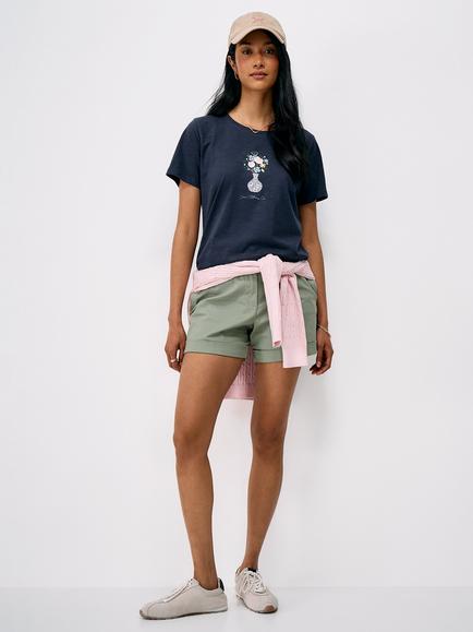 Crew Clothing Cotton Graphic T-Shirt, Navy Blue, Navy Blue
