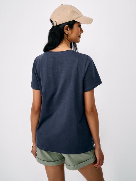 Crew Clothing Cotton Graphic T-Shirt, Navy Blue - view 2, Navy Blue