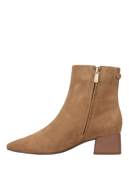 Sam Edelman Paige Suede Stacked Heel Ankle Boots, Cyprus Tan - view 2, Cyprus Tan