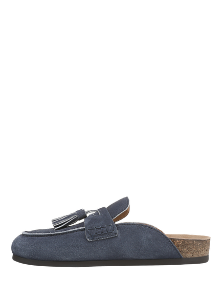 Sam Edelman Astrid Suede Mule Clogs, Atlantic Blue - view 2, Atlantic Blue