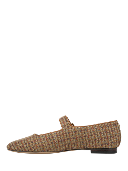 Sam Edelman Michaela Mary Jane Ballerina Pumps - view 2, Honey Multi