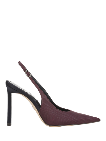 Sam Edelman Tegan Patent Leather Stiletto Heel Slingback Court Shoes, Midnight Grape