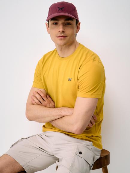 Crew Clothing Crew Neck Cotton T-Shirt, Mid Yellow