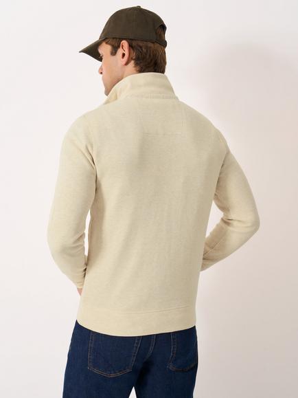 Crew Clothing French Rib Half Zip Jumper - view 2, White