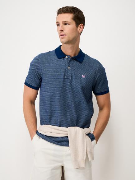 Crew Clothing Eatesbrook Cotton Polo Shirt, Bright Blue, Bright Blue
