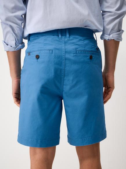 Crew Clothing Cotton Rich Bermuda Chino Shorts - view 2, Mid Blue