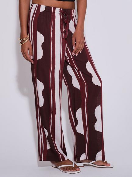 South Beach Striped Wide Leg Trousers, Multi - view 2, Multi
